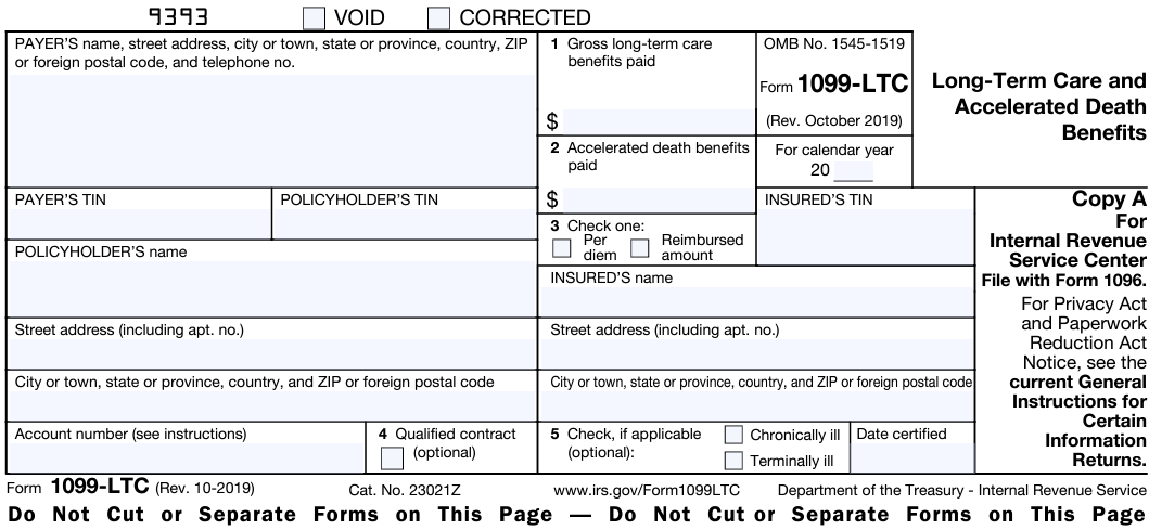 What is IRS Form 1099-LTC?