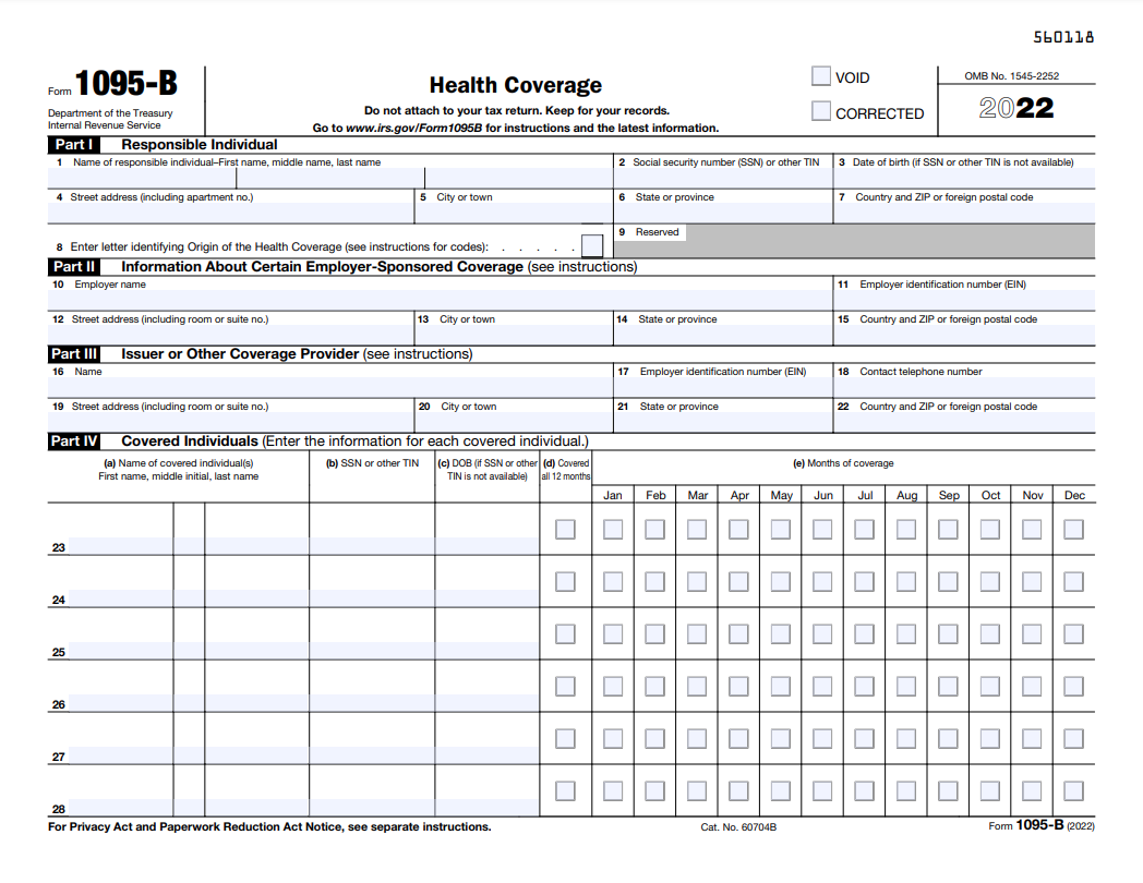 What Is IRS Form 1095-B?