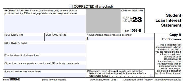 What is IRS Form 1098-E?