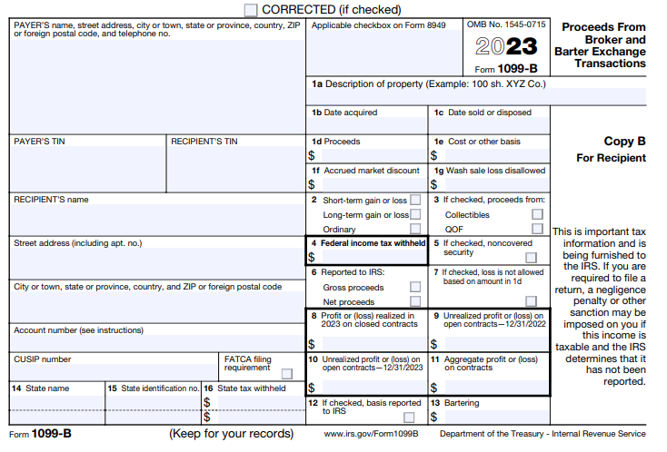 What is IRS Form 1099-B?