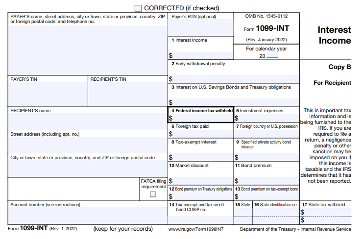 What is IRS Form 1099-INT?