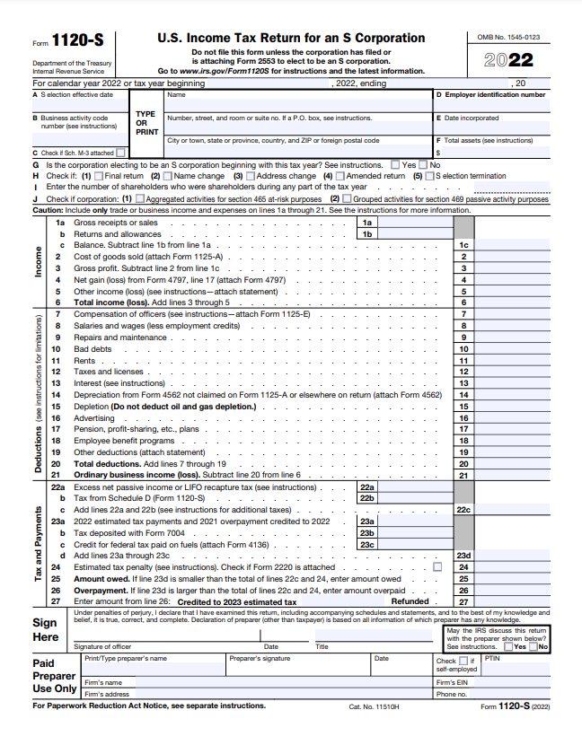 what-is-irs-form-1120s