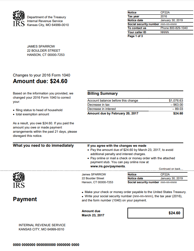 What is a CP22A Notice?